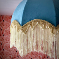 Calypso Lampshade with Pearl Fringe