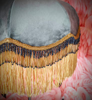 Charleston Lamshade with Antique Gold Beaded Fringe